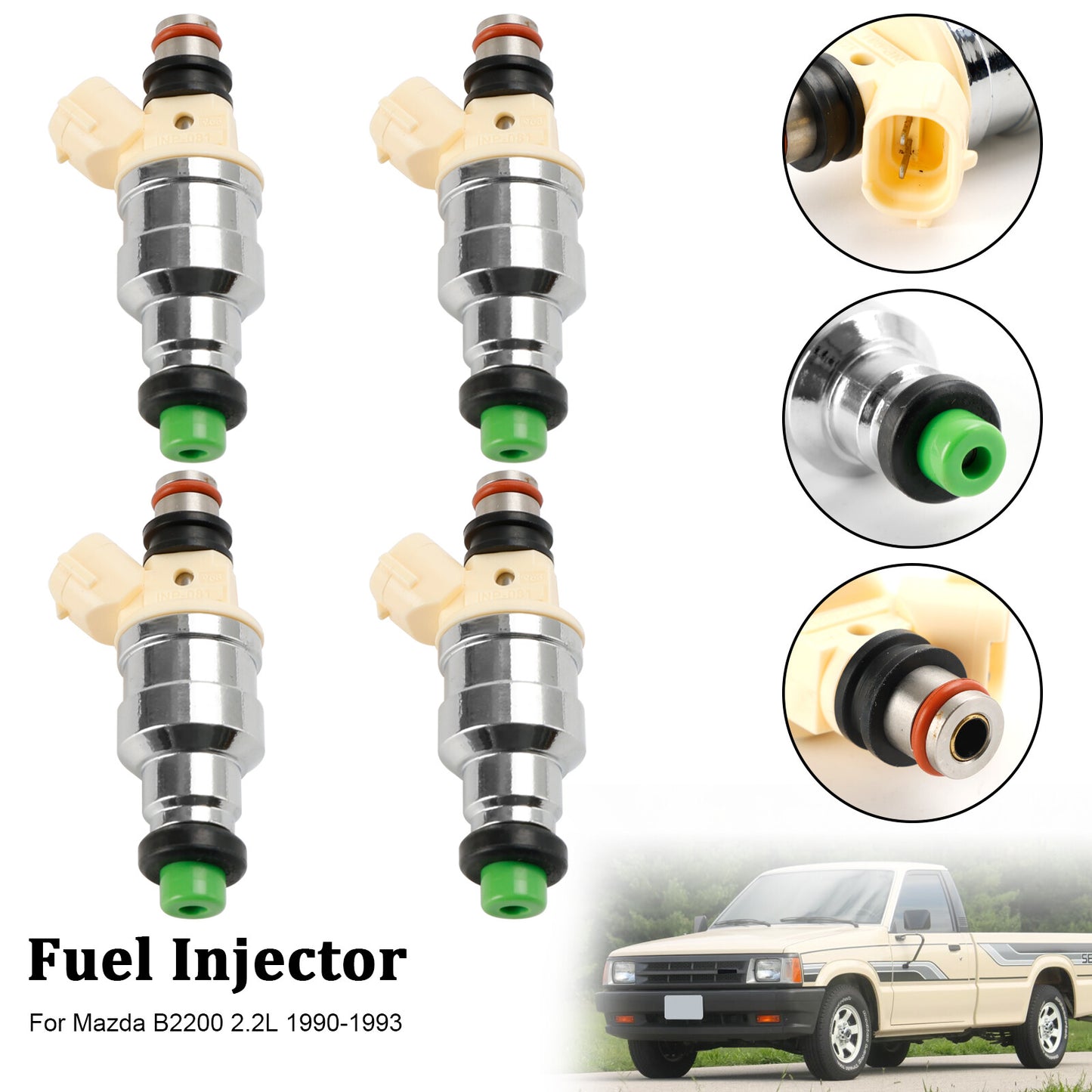 ya 1 8.5.3 4PCS Fuel Injector INP-081 for Mazda B2200 2.2L 1990-1993 F2G8-13-250