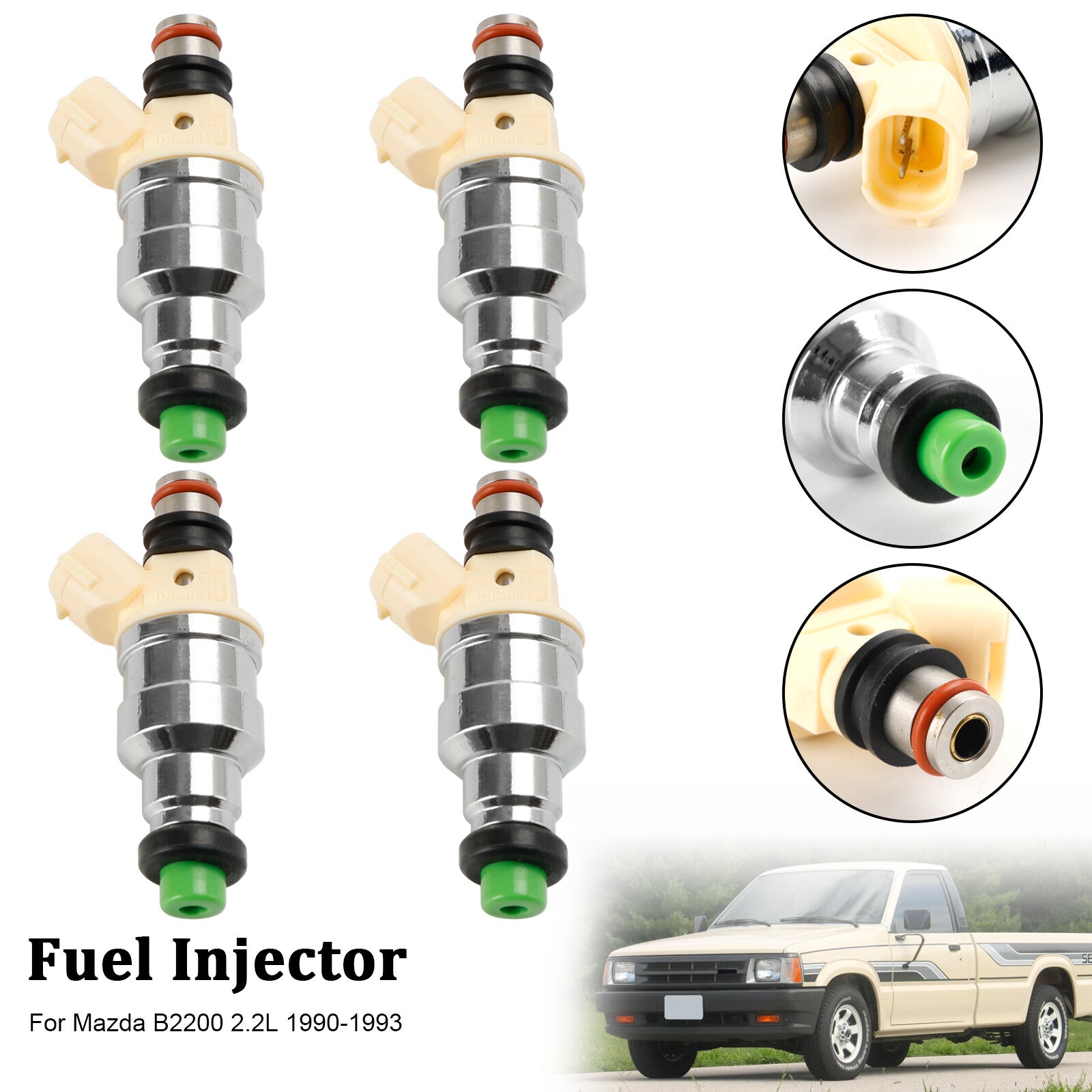 ya 1 8.5.3 4PCS Fuel Injector INP-081 for Mazda B2200 2.2L 1990-1993 F2G8-13-250