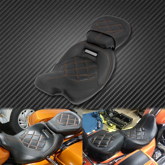 ya 2 6.26.2 Driver + Passenger for SEAT Fit for Harley Touring Street Glide Road King 2009-2022