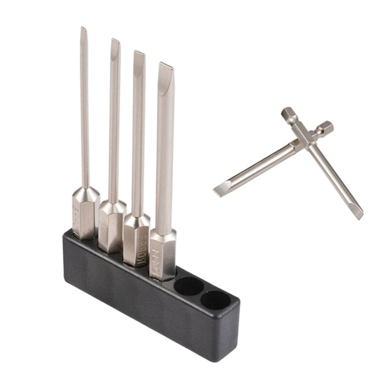 ya 26 6Pcs Shank Slotted Tip Screwdriver Bits Set for Laptop, Watch Repair