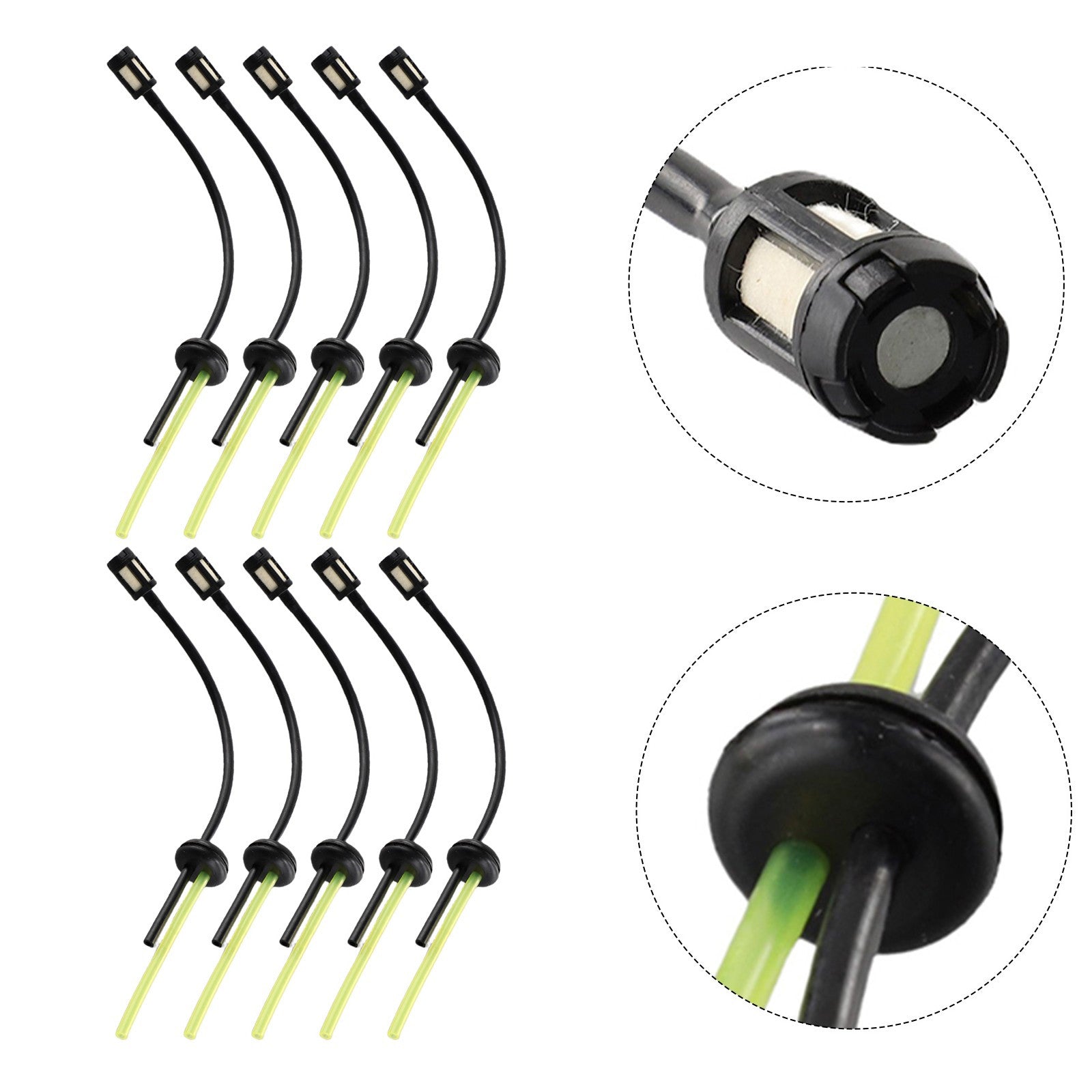 ya 14 10PCS Fuel Hose Pipe With Fuel Filter Kit For Cutter Mower Trimmer New Parts