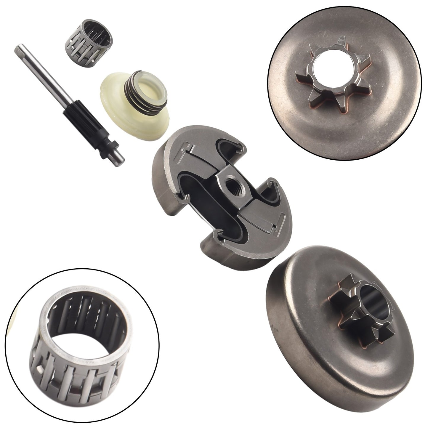 ya 17 Clutch Kit Garden Power Tools Accessories Chainsaw Clutch Set Oil Pump Worm Gear