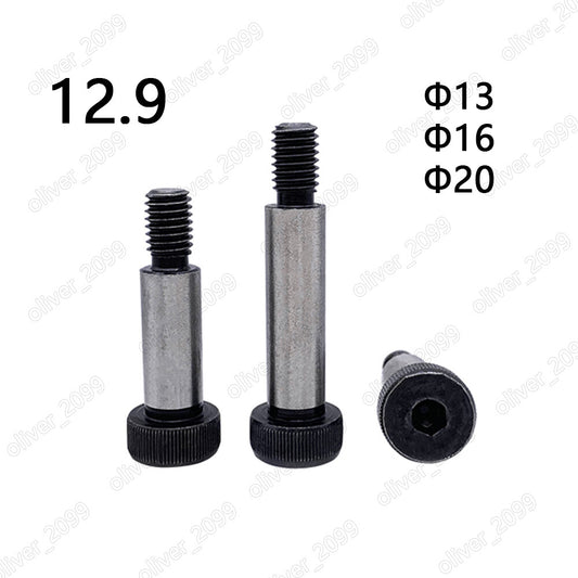 Black 12.9 Steel Hex Socket Cap Head Shoulder Bolts Stripper Screws ÆÓ13 ÆÓ16 ÆÓ20