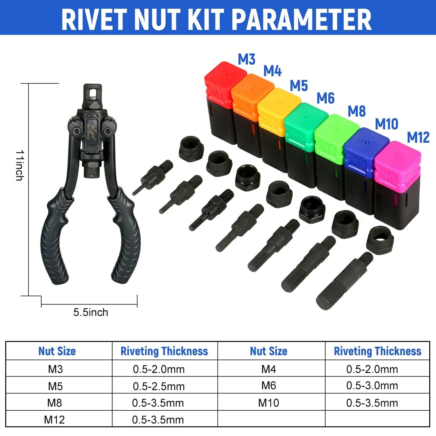 ya 14 Manual Rivet Nut Pull Mother Pull Cap Pull Rivet M3-M12