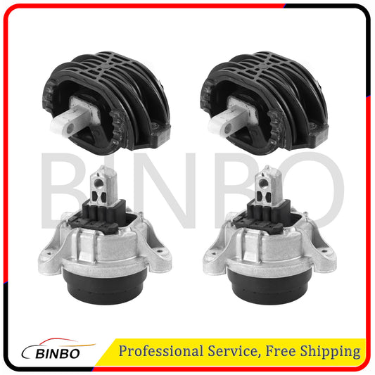 ya 5 6.16.2 Set of 4pcs LH & RH Engine Motor Mounts Transmission Mount for BMW F10 528i 520i
