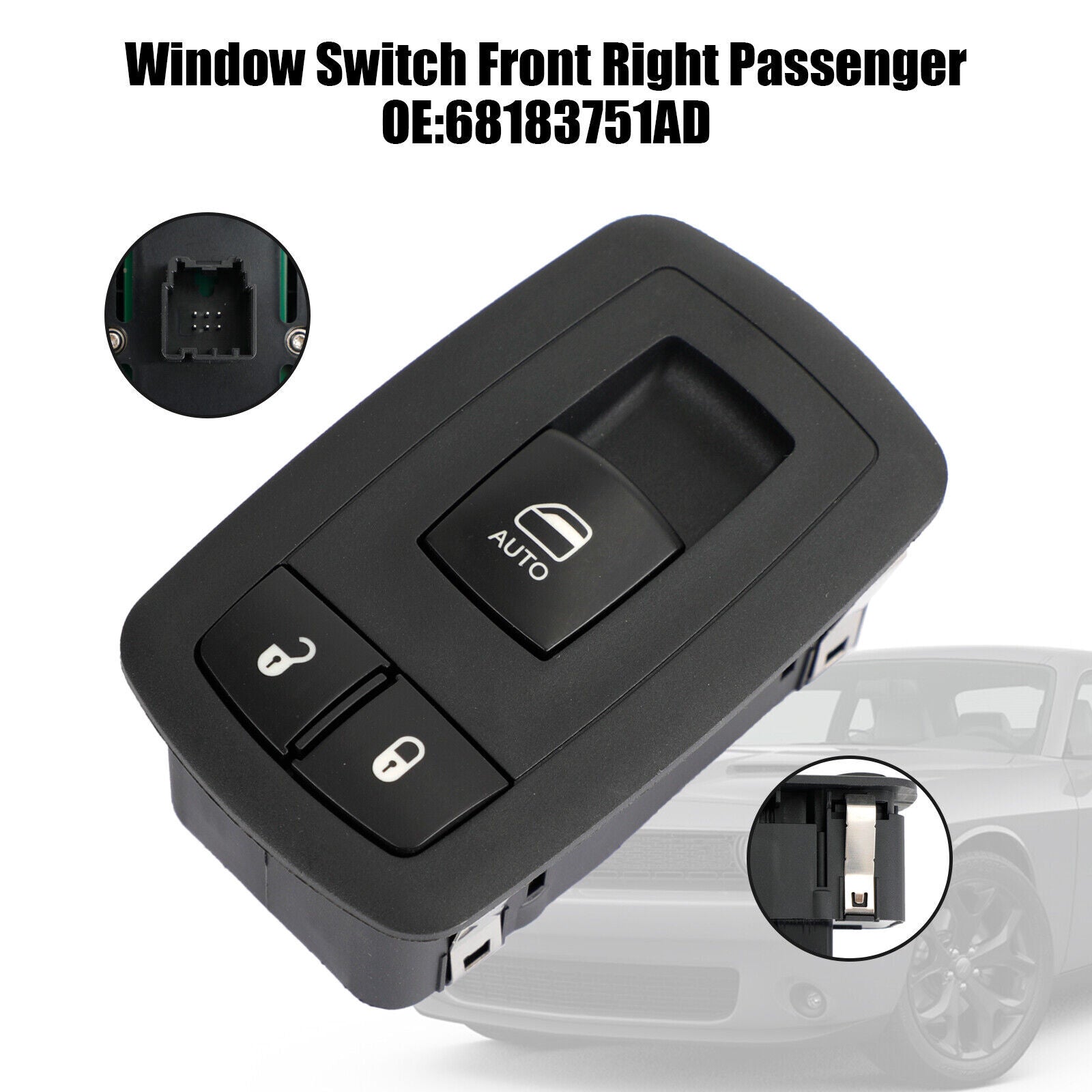 ya 1 8.5.1 Window Switch Front Right Passenger 68183751AD for Dodge for Challenger 2015-2021 D1