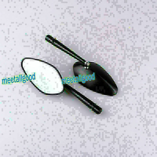 ya 4 6.21 Pair Motorcycle Rear View Mirrors Leaf Style for Kawasaki ER-6F & Z1000SX 11-15