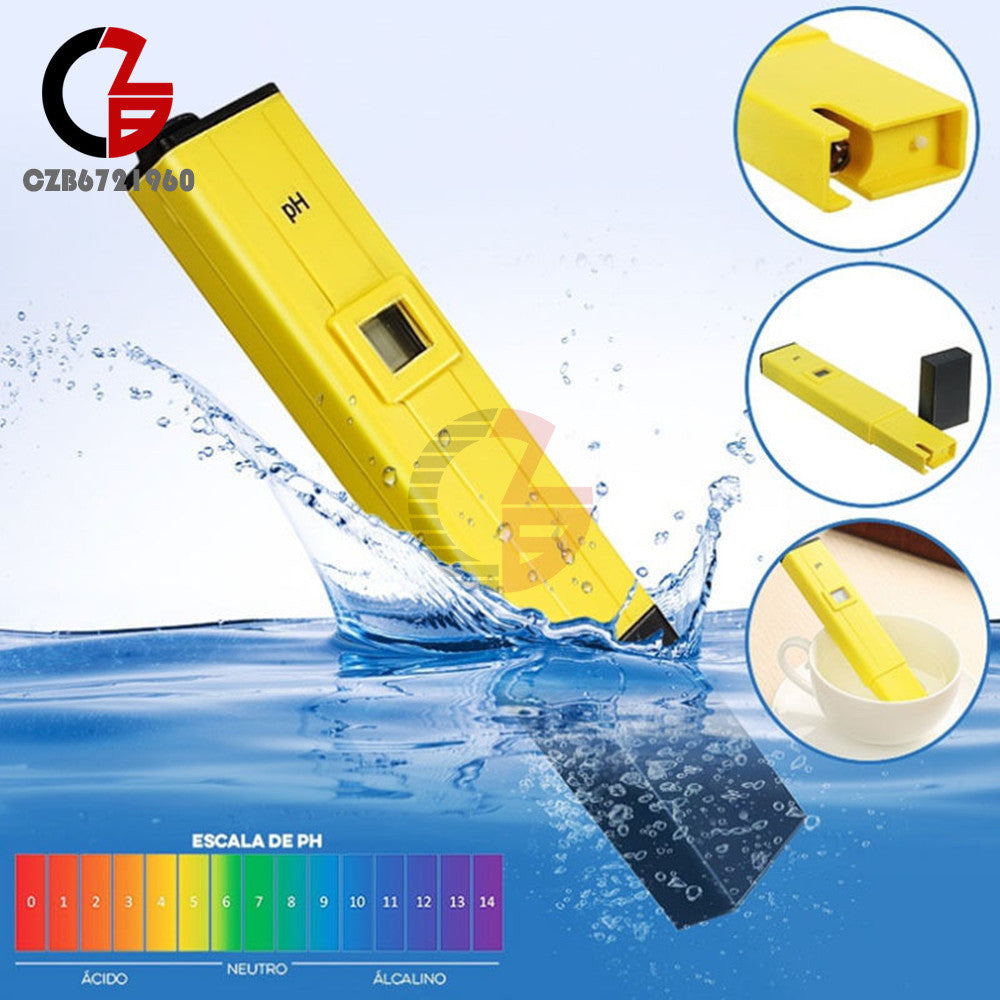 ya 26 Digital Portable PH Meter Tester Aquarium Pool Water Wine Urine LCD Pen Monitor