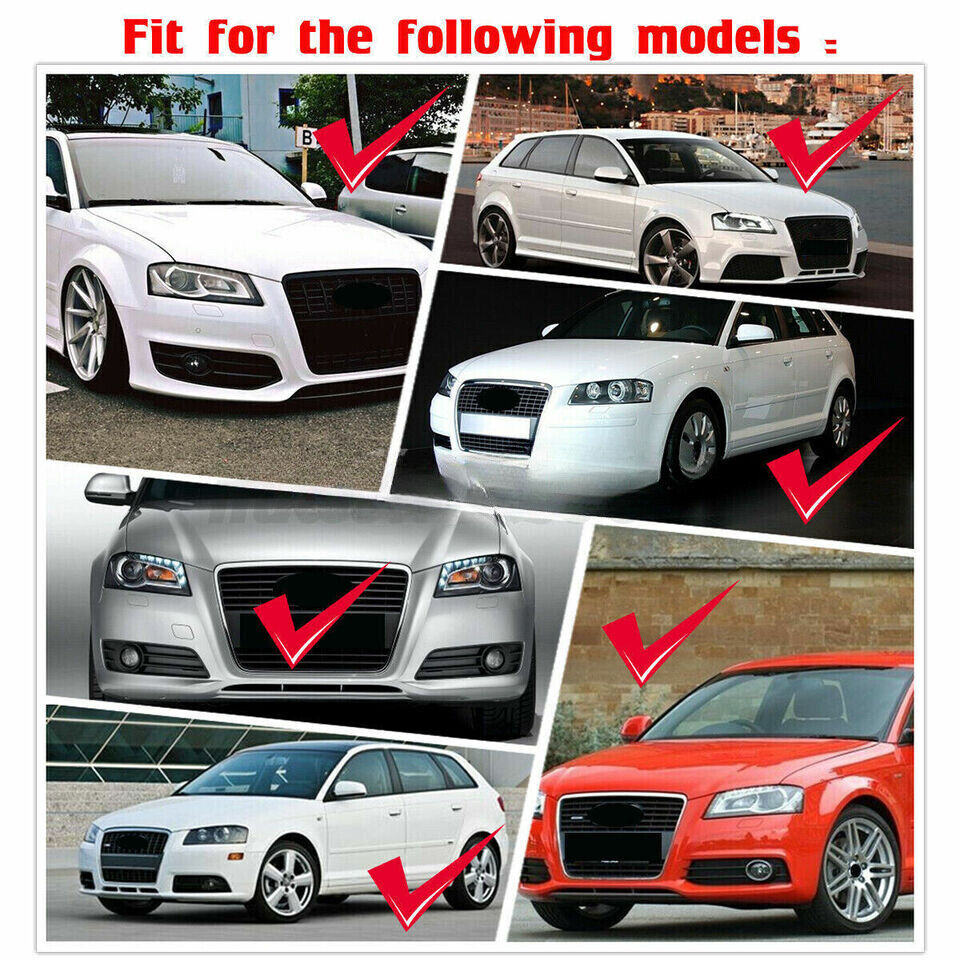 ya 2 6.29 2x Headlight Headlamp Lens Cover for Audi A3 8P S-line S3 RS3 Facelift 2008-2012