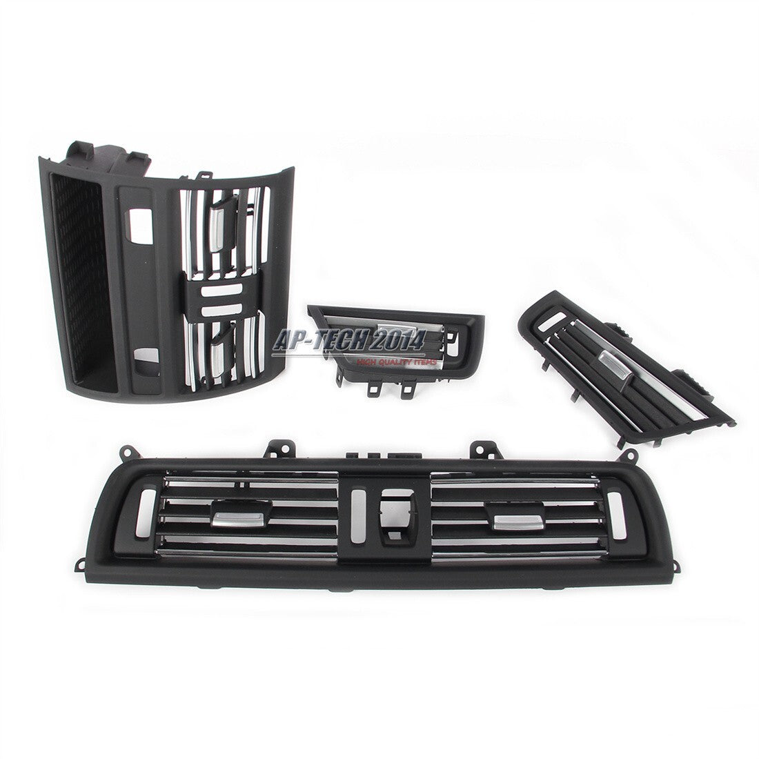 ya 12 10.30 4* Dash AC Air Outlet Vent Kit Silver Trim Fit for BMW 520i 525i 530i 5 Series