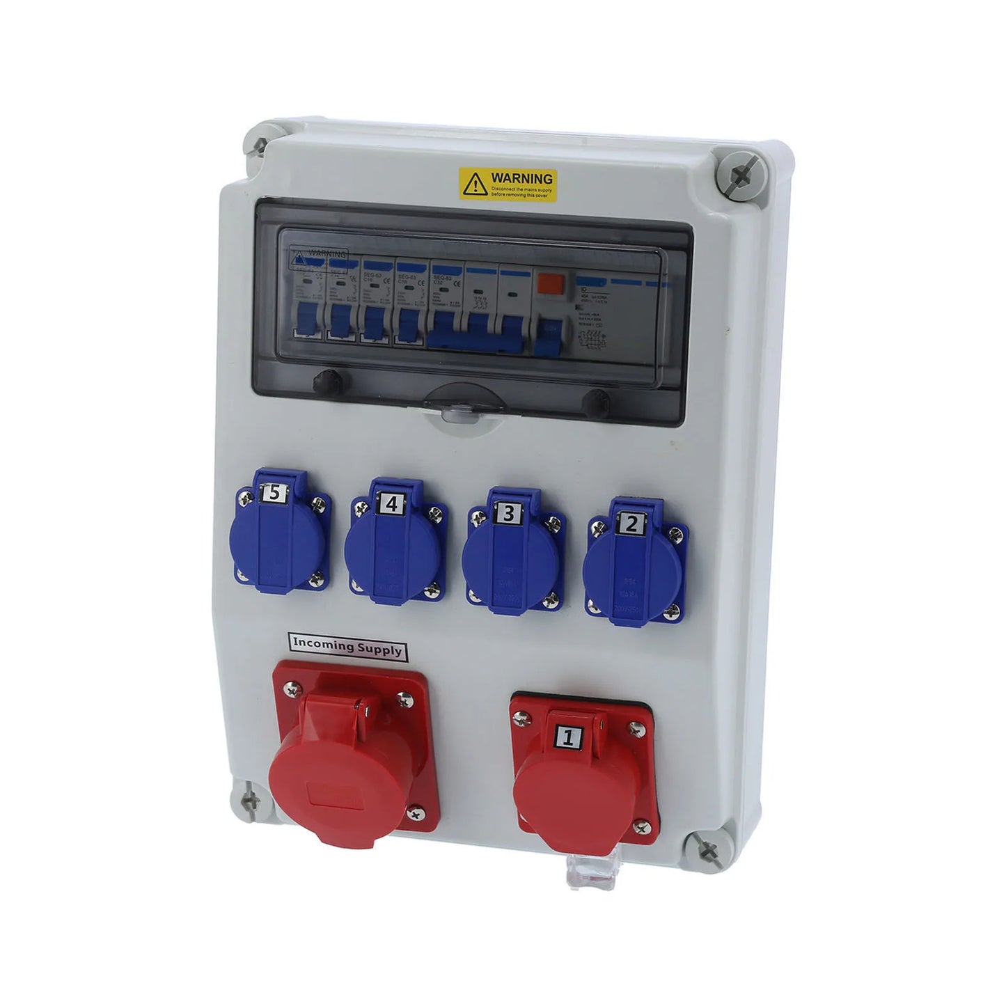 Waterproof Wall Mounted Industrial Outlet Box with Circuit Breaker C16