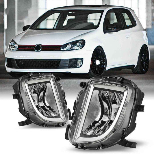 ya 1 8.5.2 Fog Lights for 2010-2014 for VW for VW GTI MK6 11-15 for Jetta GLI Bumper Lamps L&R