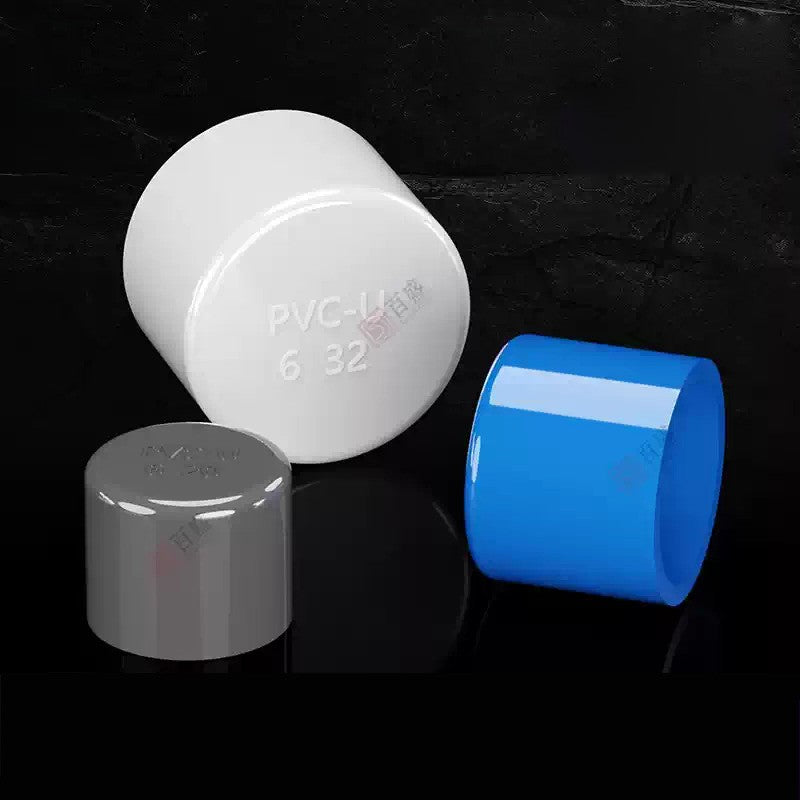 White PVC Pipe Cap 20/25/32/40/50/63/75/90/110/160mm 1Pcs - 5Pcs