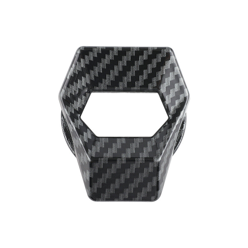 ya 1 7.4 Universal Car Engine Start Stop Button Cover Decorative Carbon Fiber Black