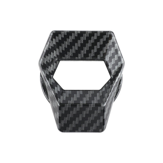 ya 1 7.4 Universal Car Engine Start Stop Button Cover Decorative Carbon Fiber Black