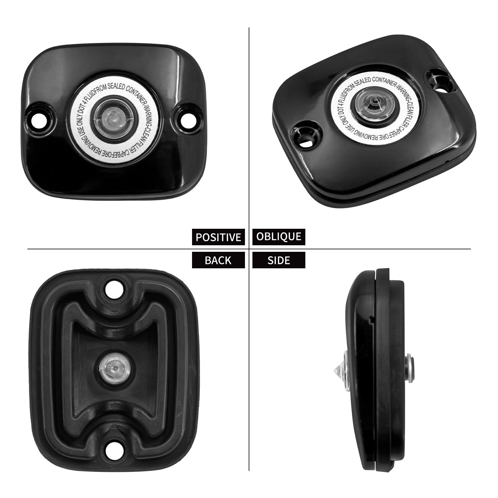 ya 5 8.7 Black Front Brake Master Cylinder Cover Fits for Harley Touring Glide Dyna FXD