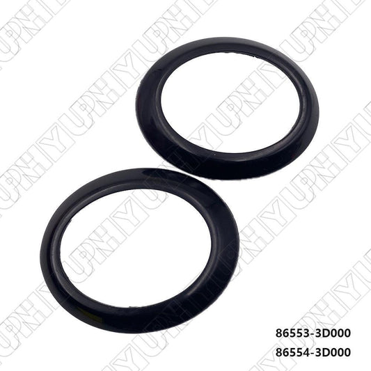 ya 27 6.18 For 2002 for Hyundai Sonata 2.4L 2.7L Front Left & Right Fog Lamp Black Ring Cap Set