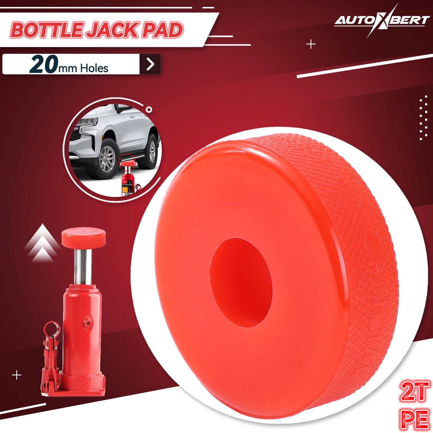 ya 1 6.30 Polyethylene Jack Pad Lift Car Damage Protection For Most 2 Ton Bottle Jacks New