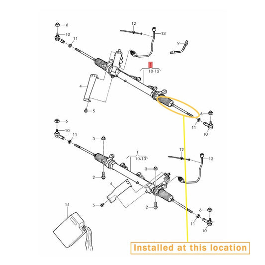 ya 5 6.16 Suitable for for Bentley Mulsanne 11-22 steering rod inner ball joint OE: 3Y1422075J