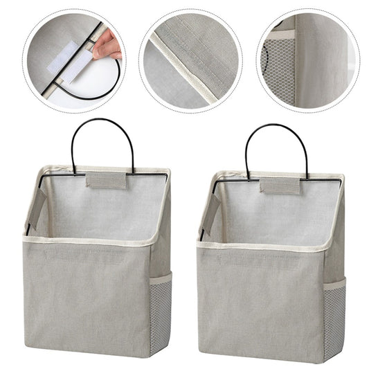 ya 5 6.16.2 2 Sets Wall Mounted Storage Bag over The Door Hanging Closet Pouch behind