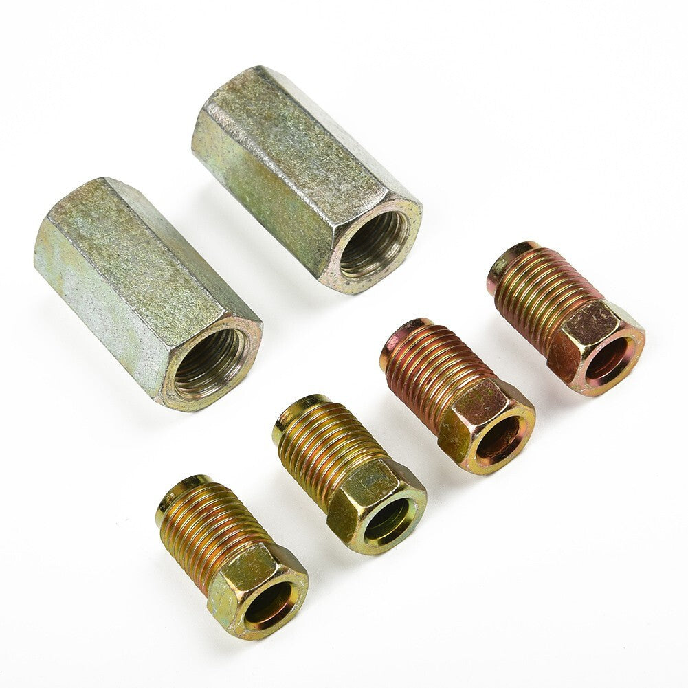 ya 10 5.28 Brake Pipe Connector 2-Way Female+Male Fittings Accessory M10 Replacement