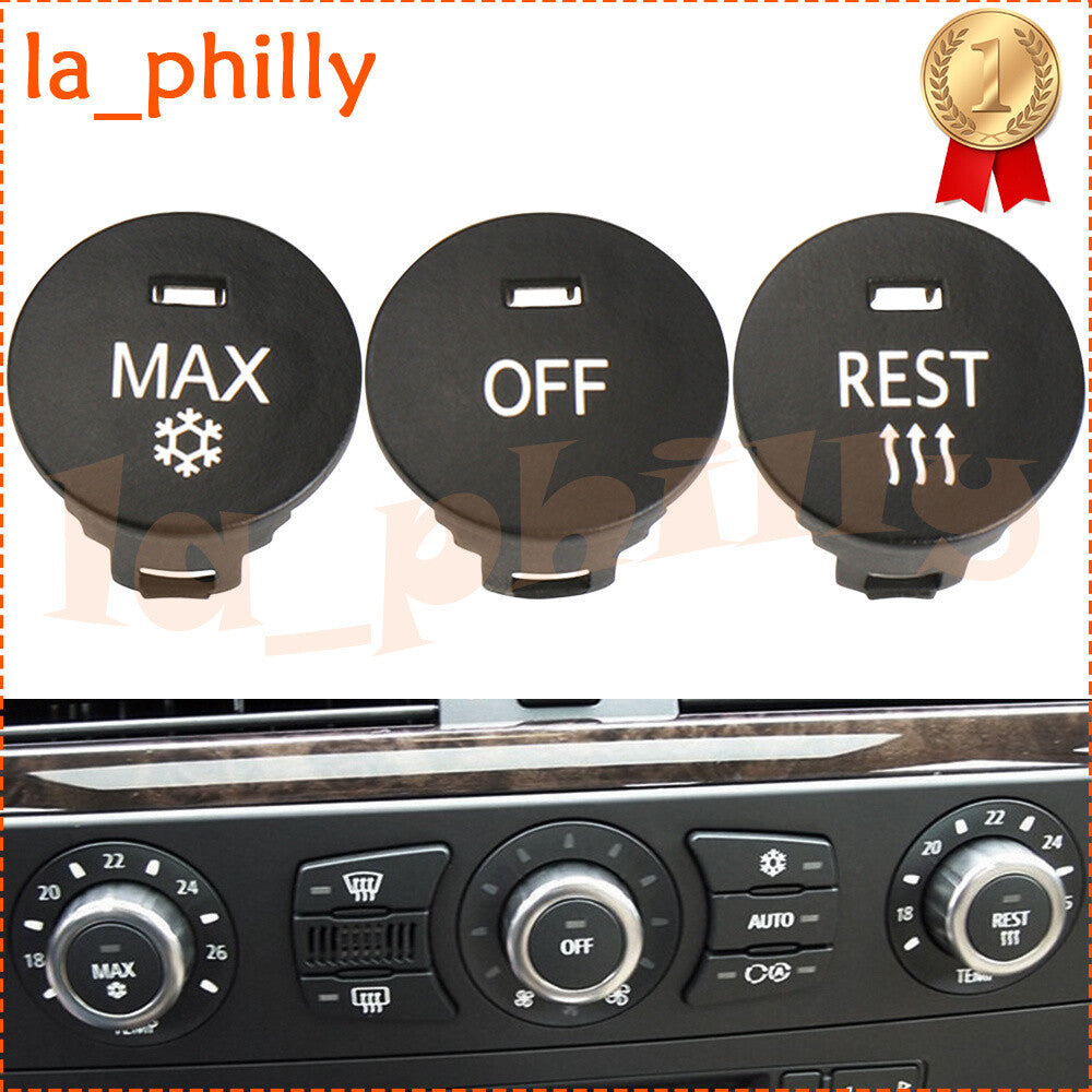 ya 13 1 Set Front A/C Speed Switch Button Cap for BMW E60 E61 E63 E64 5 6 Series M5 M6
