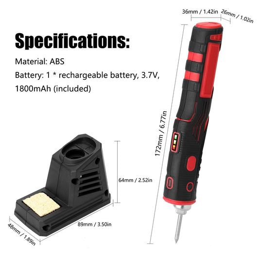 ya 25 480℃ Cordless Electric Soldering Iron Charging Solder Iron with Bright LED Light
