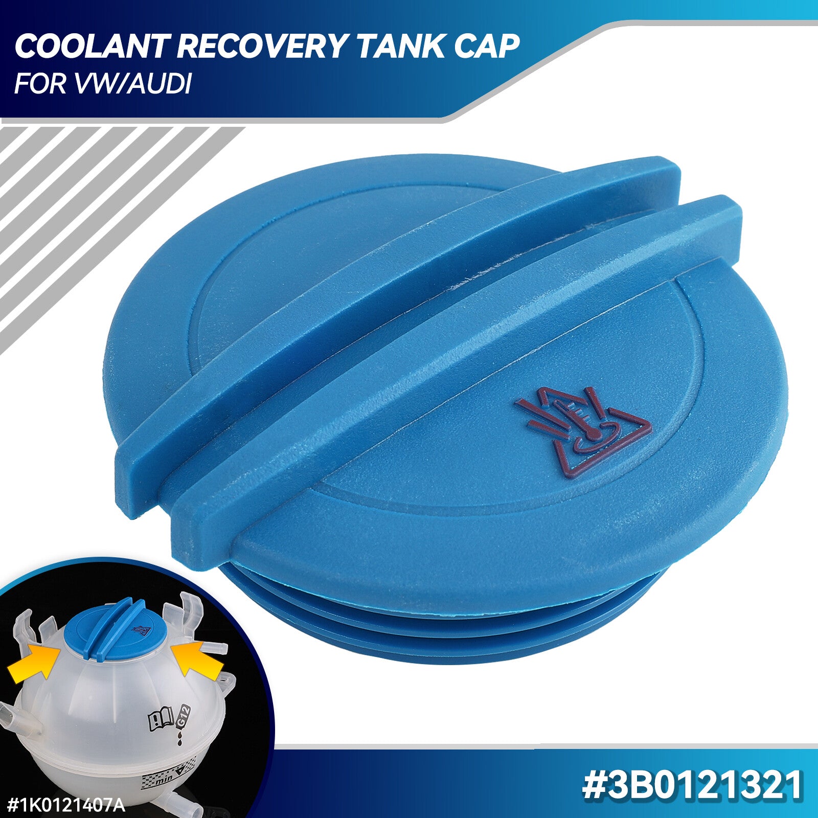 ya 7 6.10 COOLANT EXPANSION HEADER OVERFLOW TANK CAP for Audi A3 A4 A5 A6 for VW CADDY for Golf CC