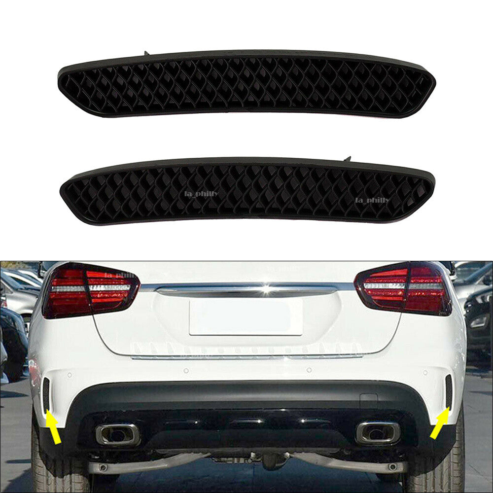 ya 27 6.18 Rear R&L Bumper Side Cover Grill for Mercedes-Benz 15-19 GLA250 15-19 GLA45 AMG