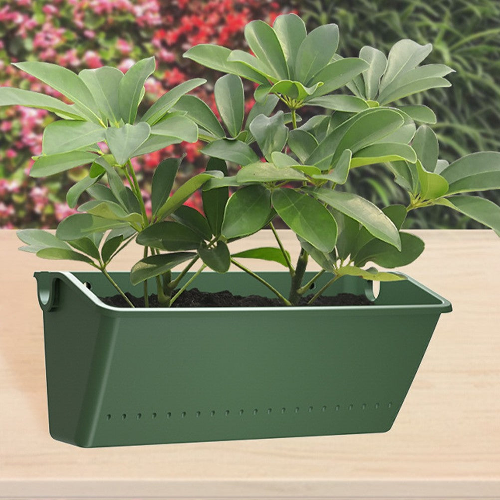 ya 14 2PCS balcony plant hanger Railing Planter Fence Rail Pot Garden Hanging Planter