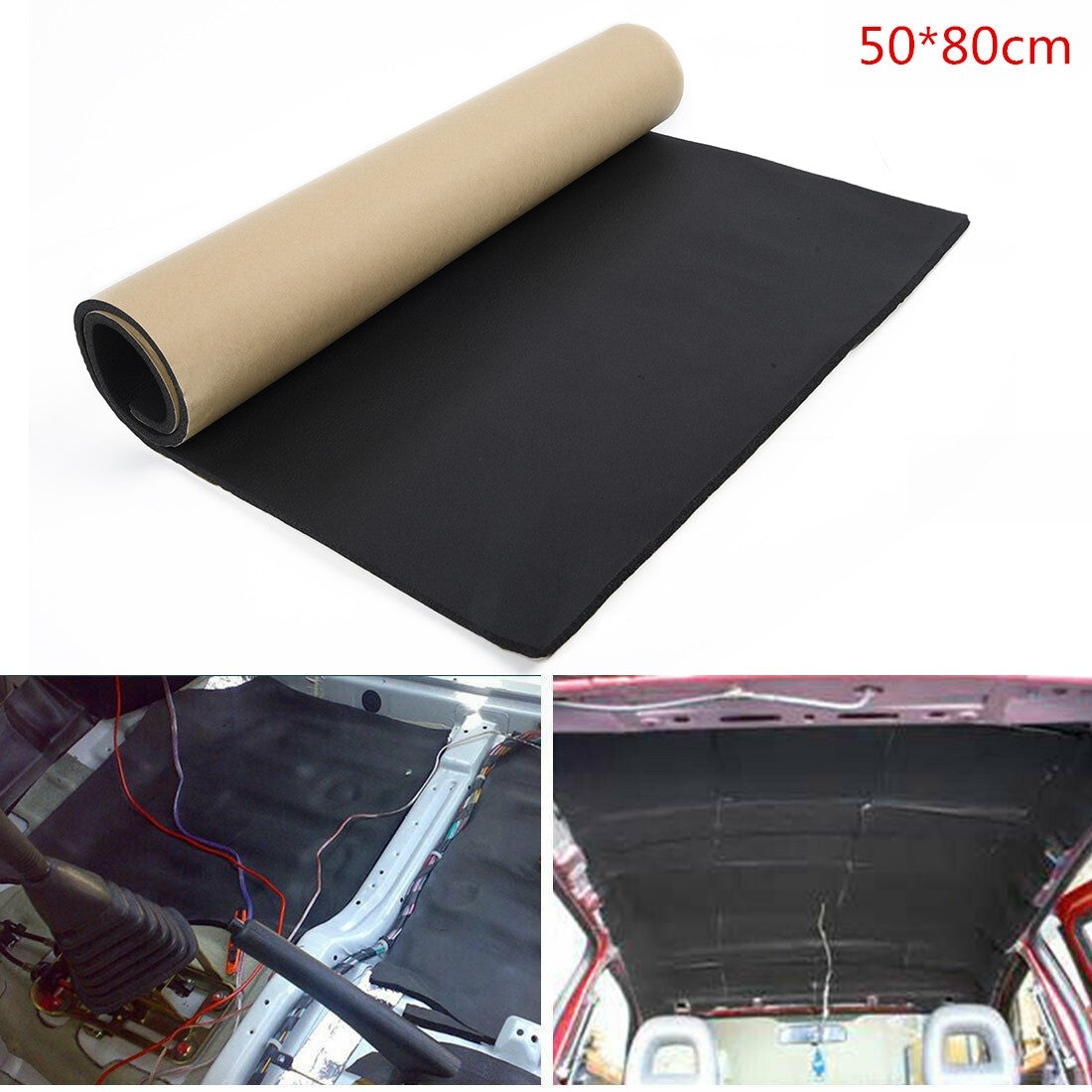 ya 5 8.7 50x80 Car Hood Engine Heat Sound Noise Insulation Absorb Padding-Shield Pad