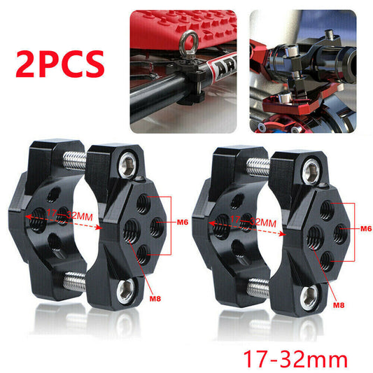 ya 4 6.22 2* Motorcycle Tube Fork Bar Headlight Mount Bracket Clamp Fog Spot Light Holder