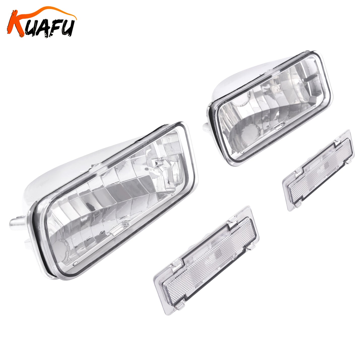 ya 4 6.17.2 4x Clear Bumper Turn Signal Light Side Marker lamp for Chevy Camaro 1985-1992
