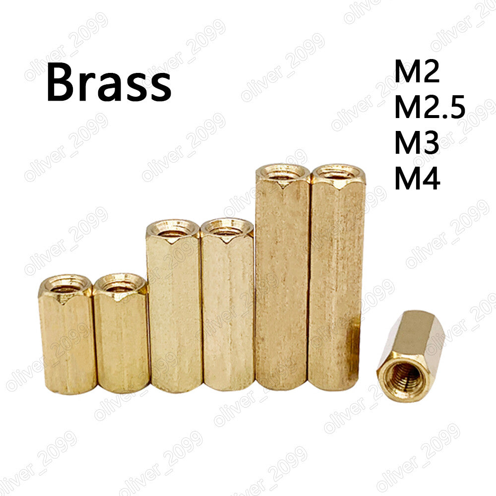 M2 M2.5 M3 M4 Female-Female Brass Hex Column Standoff Support Spacer Pillar