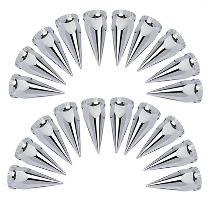 ya 5 8.7 20-pack of lug nuts with chrome threaded nails ABS plastic suitable for semi-trucks 33mm.