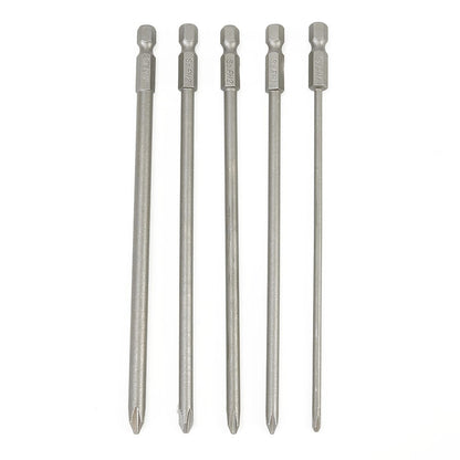 ya 26 5Pcs 1/4 Hex 150mm Long Magnetic Cross Head PH1 PH2 Electric Screwdriver Bit New