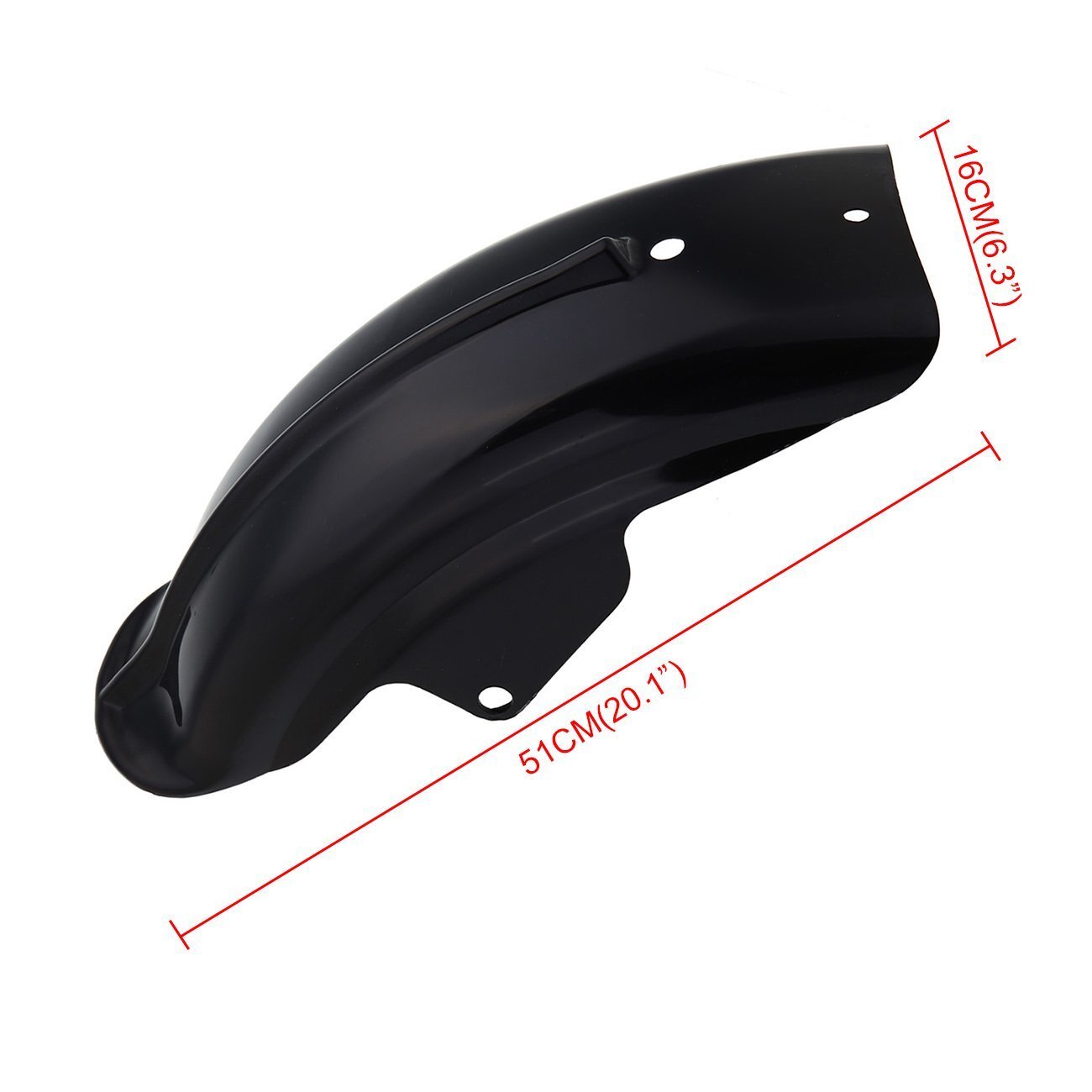 ya 5 8.7 Motorcycle Universal Black Plastic Rear Fender for Harley Bobber Chopper