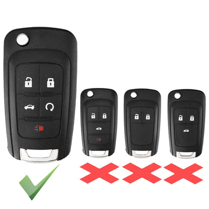 ya 5 8.7 Car Key Fob Cover Shell Remote 5 Button for Chevrolet Caprice Impala for GMC Terrain