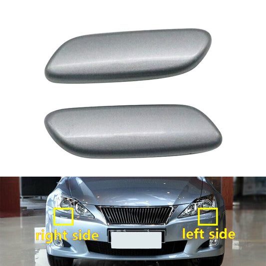 ya 13 Front L+R Headlight Washer Nozzle Cover Silver For 06-08 for LEXUS IS250 IS300 IS350