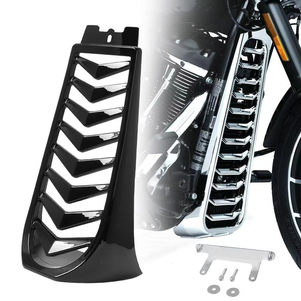 ya 5 8.7 Black Cover for Harley Street Fat Bob 18-23 Chin Fairing Spoiler Lower Radiator