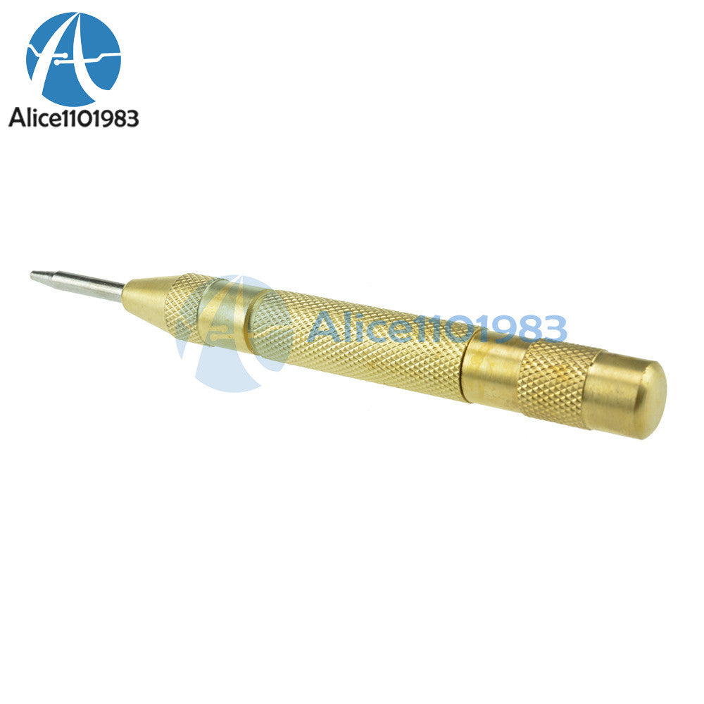 ya 26 5 inch Brass Automatic Center Punch Spring Loaded Chrome Rivet Screw Mark Hole