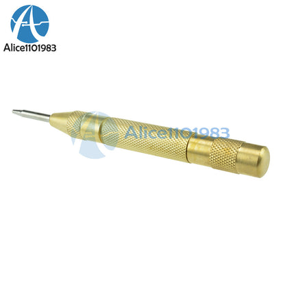 ya 26 5 inch Brass Automatic Center Punch Spring Loaded Chrome Rivet Screw Mark Hole