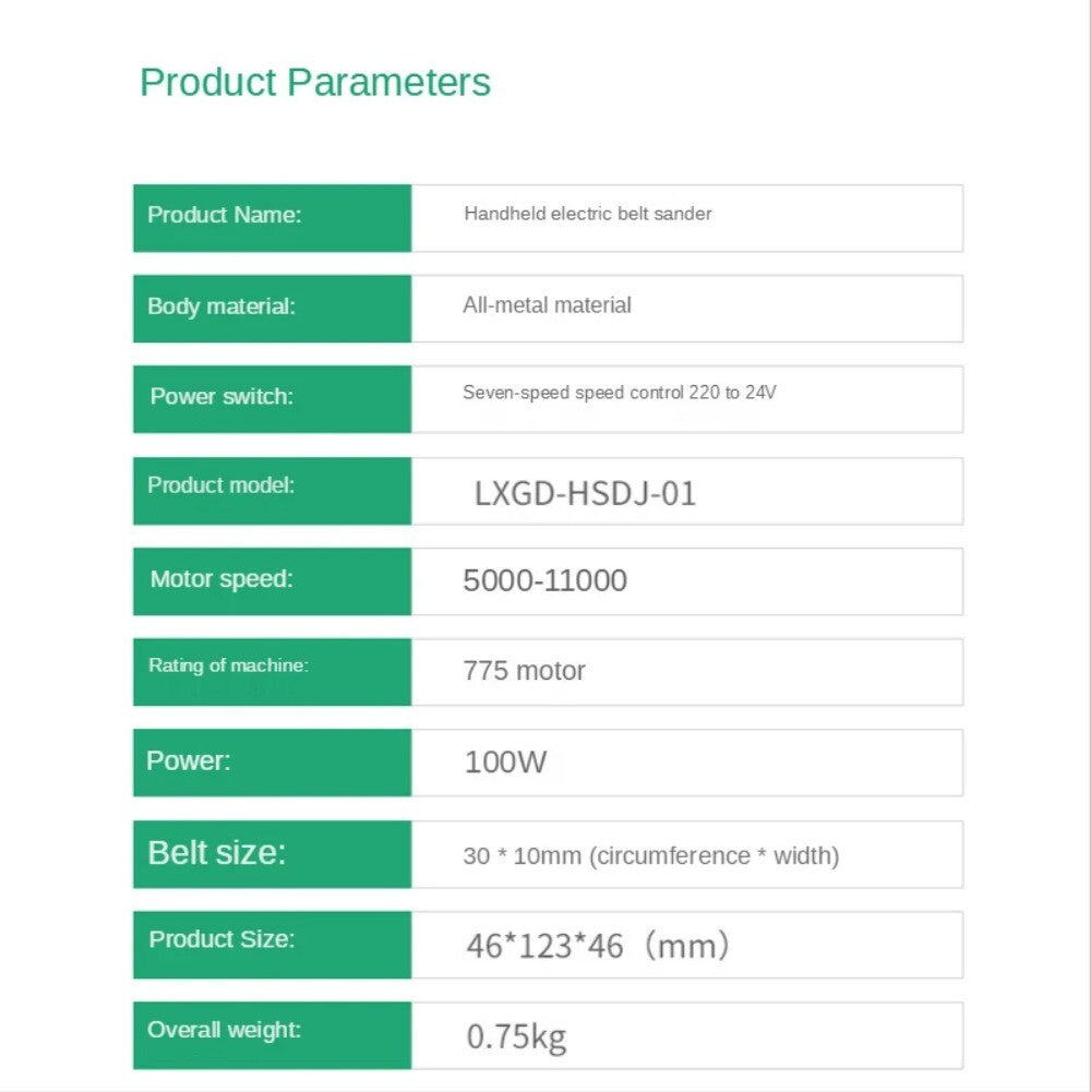 ya 17 Electric Belt Sander Speed Adjustable Sanding and Polishing Drill Sander