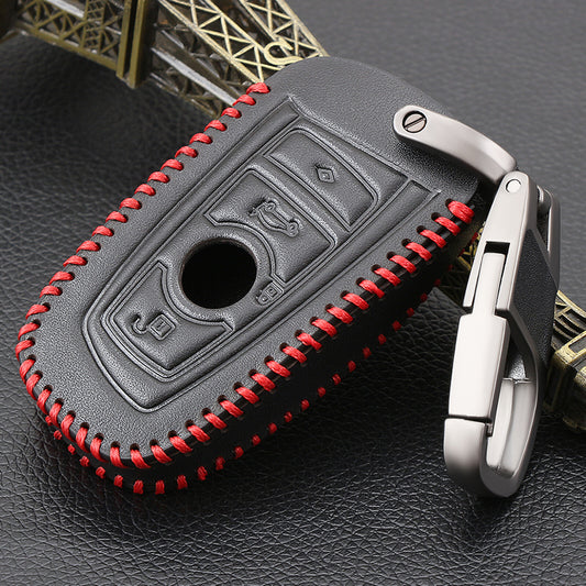 ya 5 6.16 Buttons Leather Car for Smart Key Fob Case Protector for BMW 1 2 3 5 6 7 F30 X3 M5