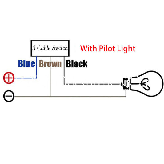 ya 1 7.4 7/8'' Waterproof Motorcycle Handlebar Dual Headlight Switch With Red Pilot Lamp
