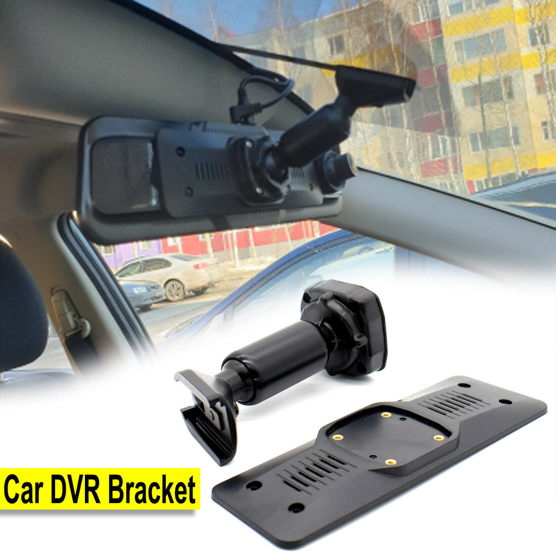 ya 5 8.7 Interior Car Rear View Mirror Back Panel Mount Bracket DVR Holder Instead Strap