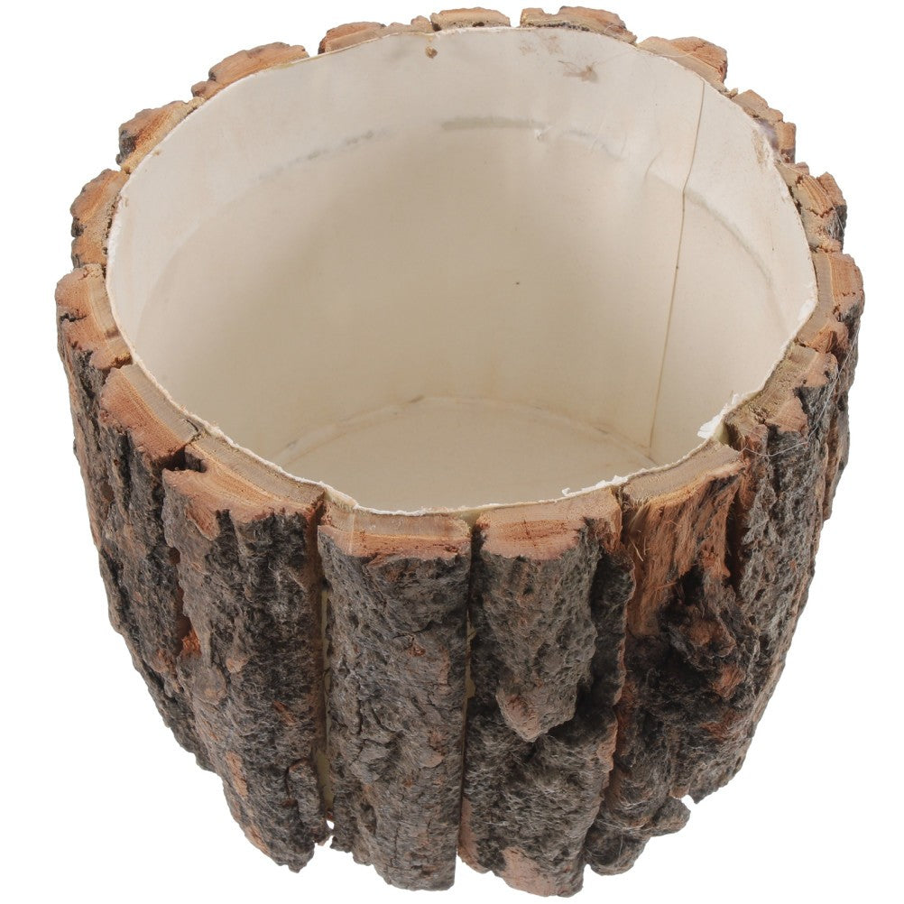 ya 14 Wood Bark Flower Pot Rustic Succulent Planter Farmhouse Flower Bucket Wood Log