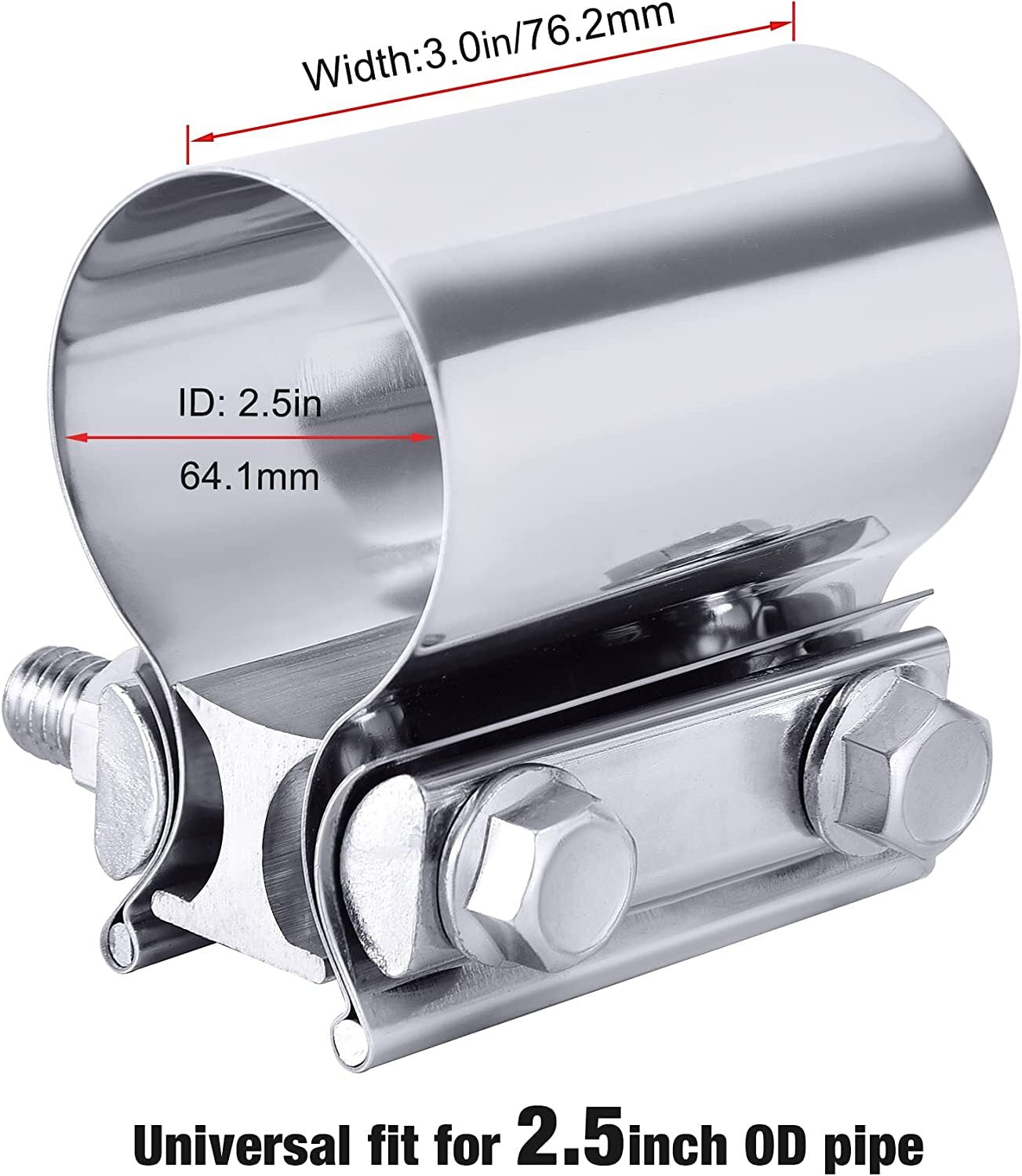 ya 5 8.7 2.5 inch/3 inch/4 inch/5 inch push button connector seal band clamp muffler clamp clamp 2 pieces