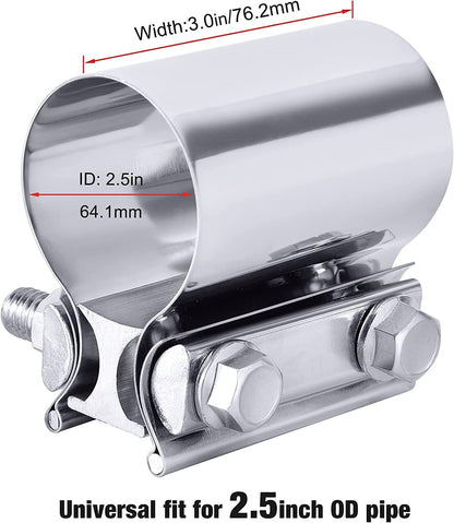 ya 5 8.7 2.5 inch/3 inch/4 inch/5 inch push button connector seal band clamp muffler clamp clamp 2 pieces