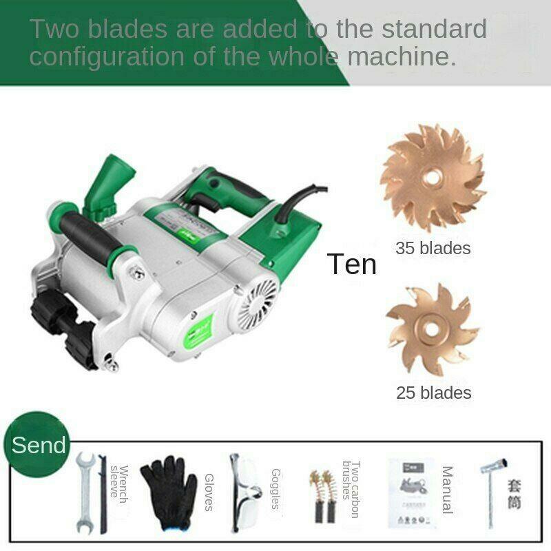 25MM 35MM Industrial Wall Chaser Machine Wall Groove Cutting Machine 220V 1100W